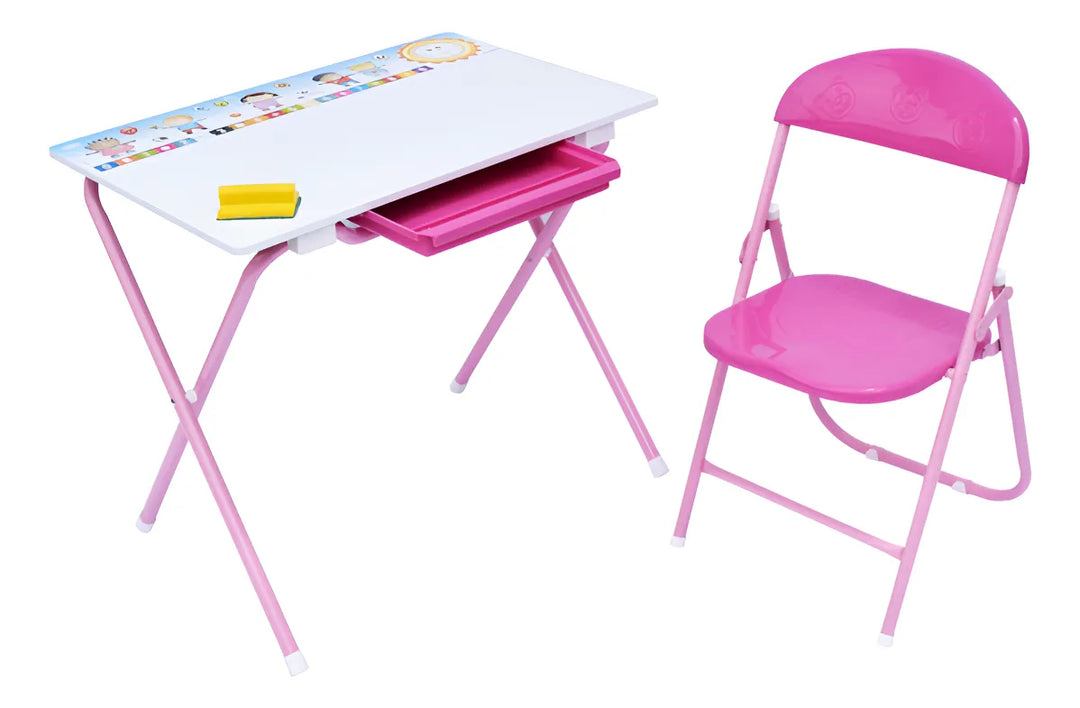 Juego Set Kinder Tablero Con Silla Y Accesorios Para Niños