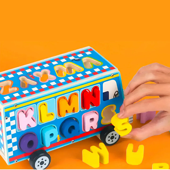 Bus Multifuncional Para Encajar En Madera Para Niños