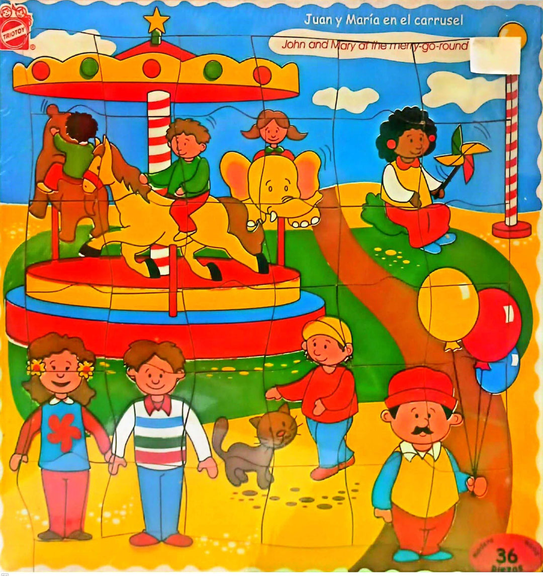 Rompecabezas Madera  el carrusel 36 Pz Niños