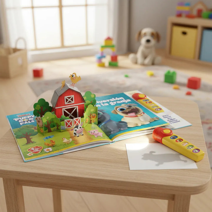 Libro En La Granja Con Puppy Dog Pals Linterna Mágica