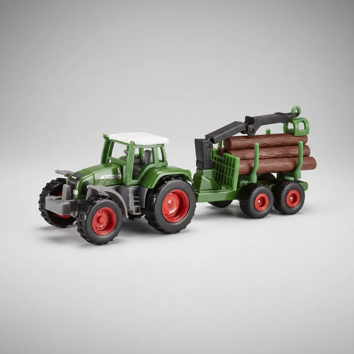 Tractor Y Carretilla A Escala Massey Ferguson Verde