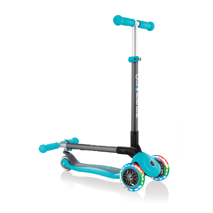 Patineta Plegable Con Luces verde Para Niños