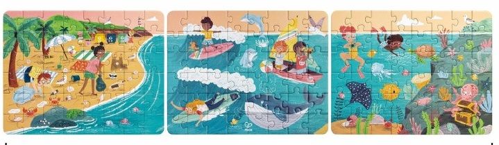 Rompecabezas Del océano 4 En 1 niños