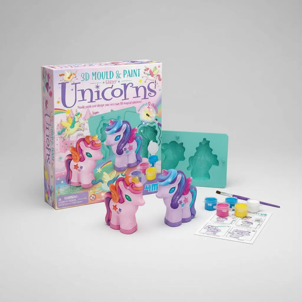 Kit Creativo Moldea Y Pinta Unicornios 3d Para Niñas