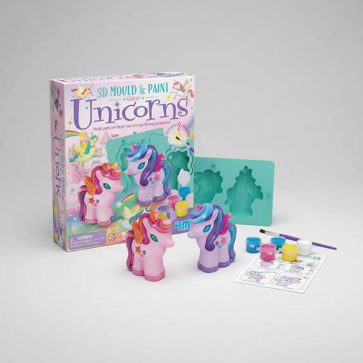 Kit Creativo Moldea Y Pinta Unicornios 3d Para Niñas