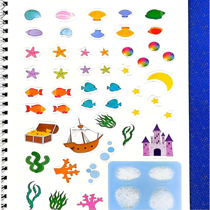 Libro Infantil Bajo El Mar Pinta Con Huellas Niños