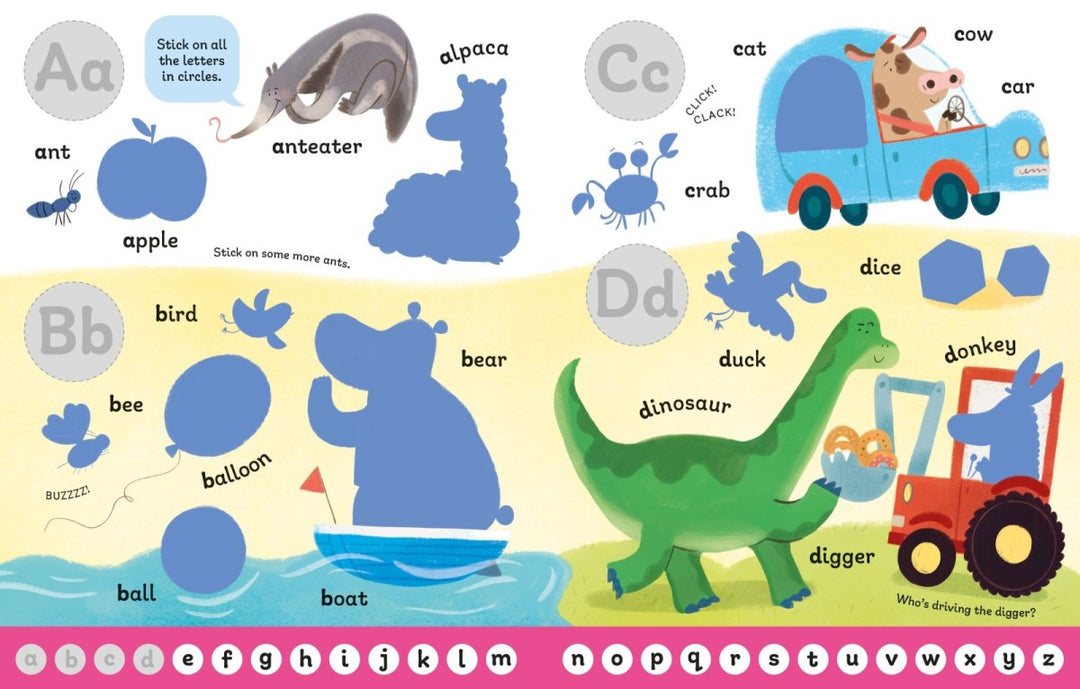 Libro Infantil De Sticker Abc Para Niños niñas