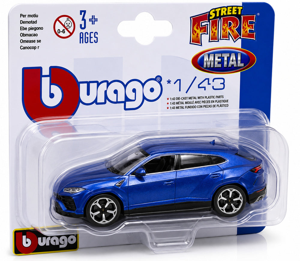Carro A Escala Bburago 1:43 Lamborghini Urus Azul