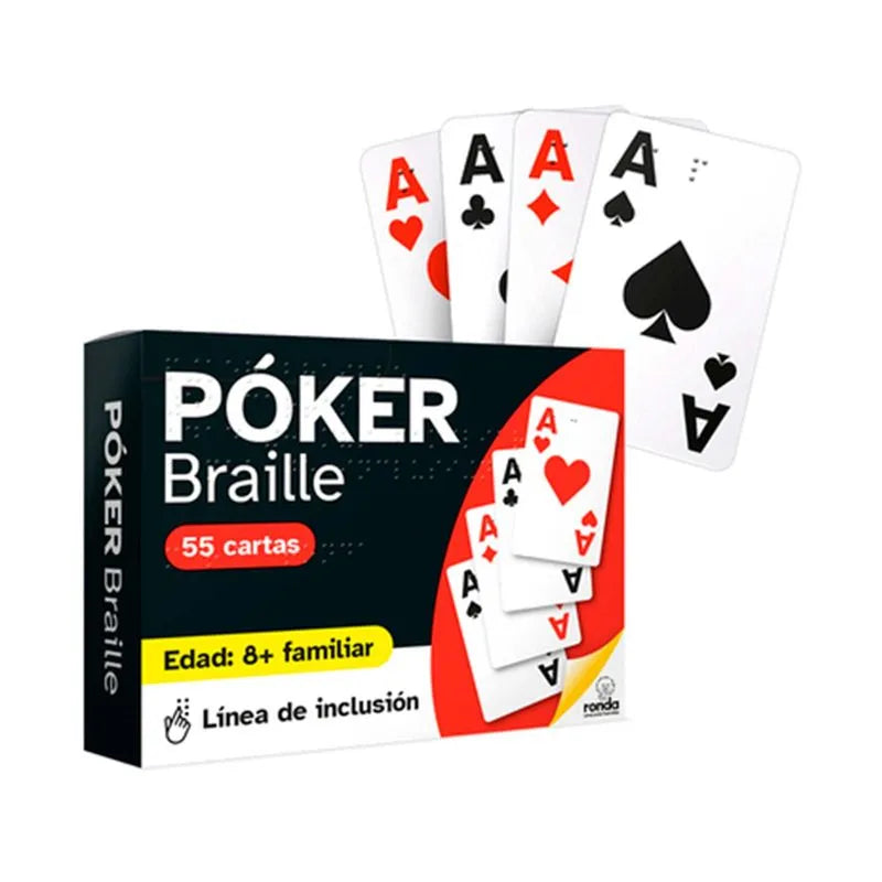 Juego De Cartas Poker Braille Para Niños