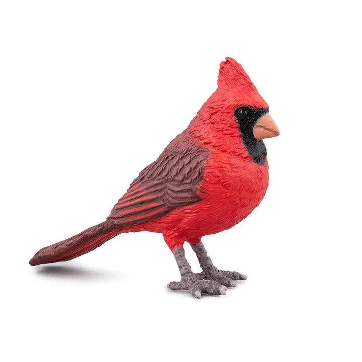 Figura Pájaro Cardenal Rojo Pintada A Mano Papo
