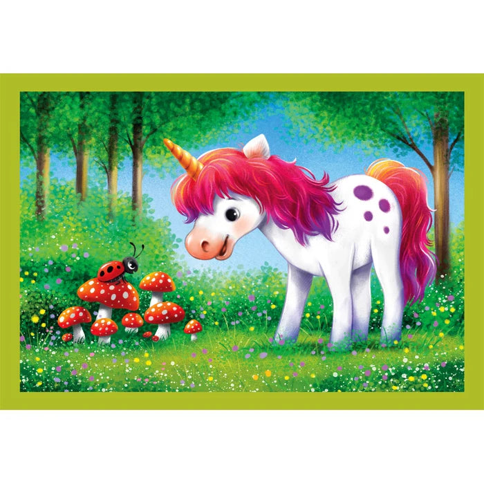 Rompecabezas 4 En 1 Unicornios Clementoni Para Niños