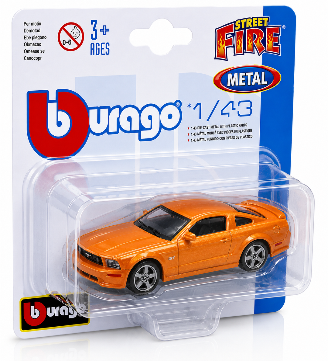 Carro A Escala 1:43 Ford Mustang Gt Naranja