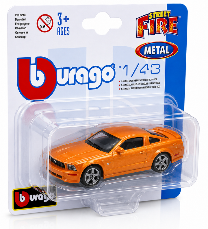 Carro A Escala 1:43 Ford Mustang Gt Naranja