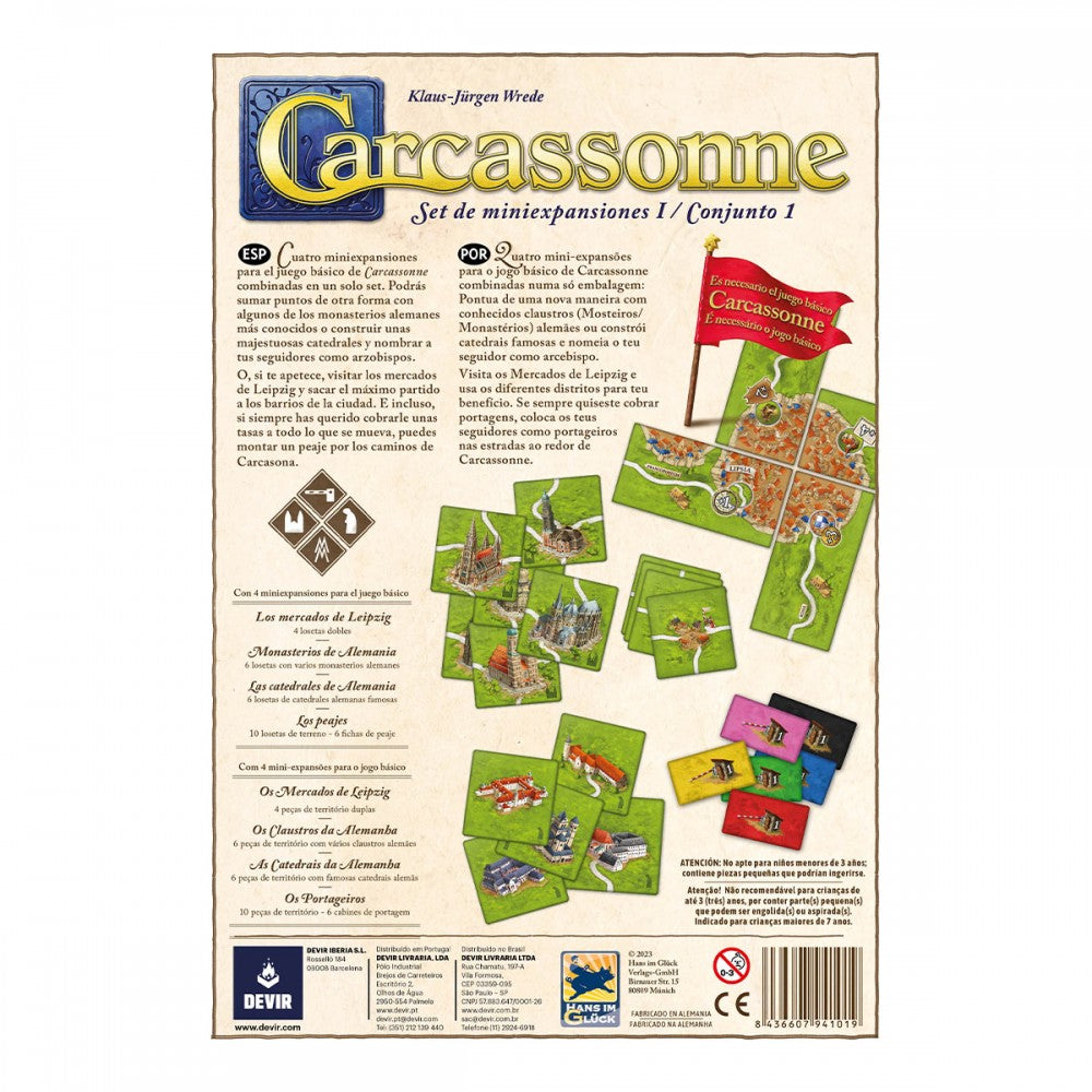 Juego Carcassonne Expansiones Reunidas Adultos