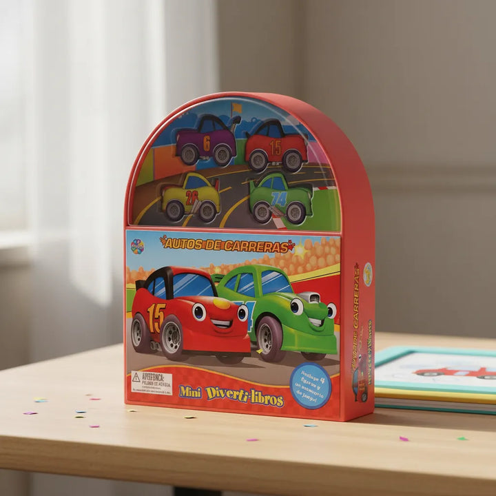 Libro y Juego 2 En 1 Carros De Carreras