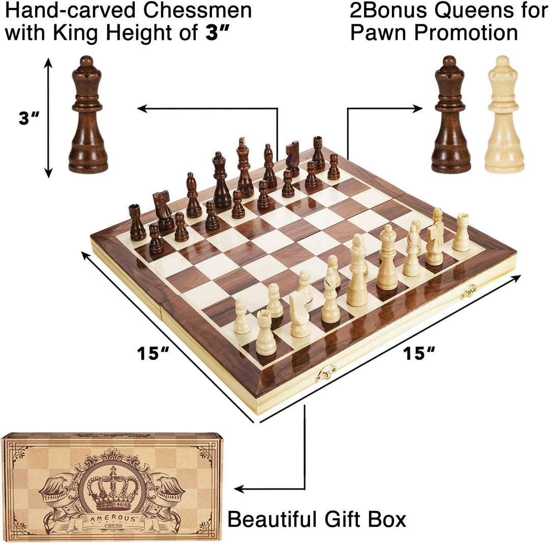 Juego De Ajedrez Magnético De Madera