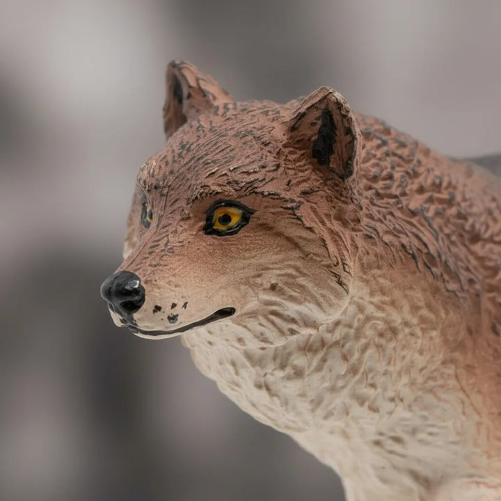 Figura Coleccionable Lobo Pintada A Mano Papo