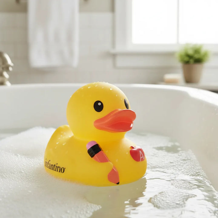 Juguete Patito De Baño Infantino Estudiante Para Bebés Niños