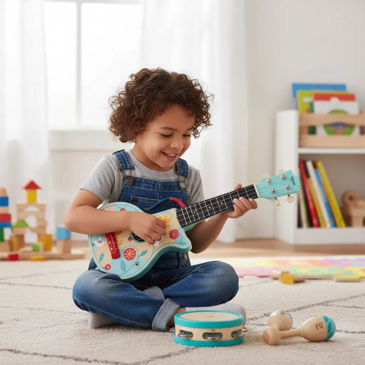 Juego Set  Musical 4 En 1 Madera Para Niños