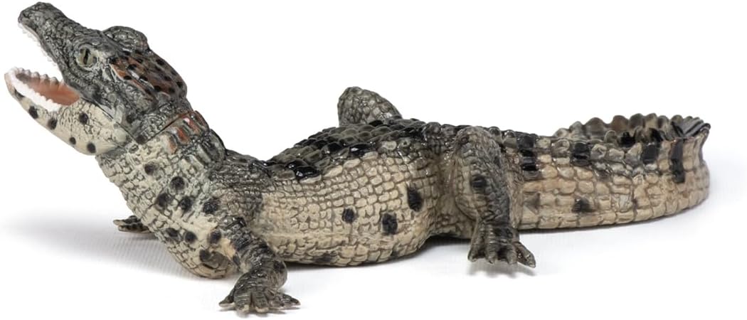 Figura Cría Cocodrilo Pintada A Mano papo