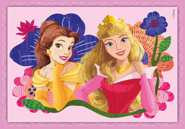 Rompecabezas 4 En 1 Princesas Para Niños