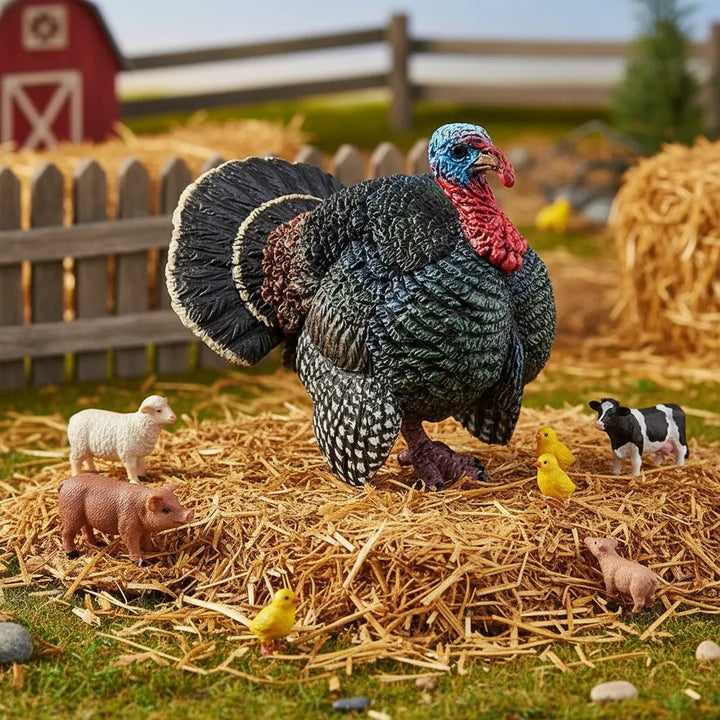 Figura Coleccionable Pavo Pintada A Mano Papo
