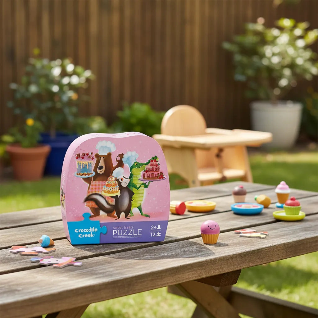 Rompecabezas Diseño Postres 12 Piezas Para Niños