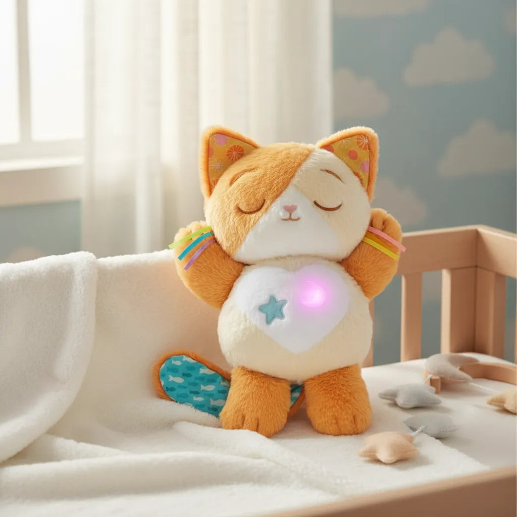 Juguete Gatito Felices Sueños Sonido Bebés