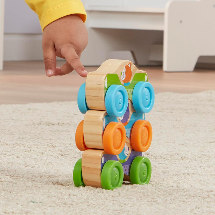 Juguete Didáctico Carros Apilables madera Para Bebés