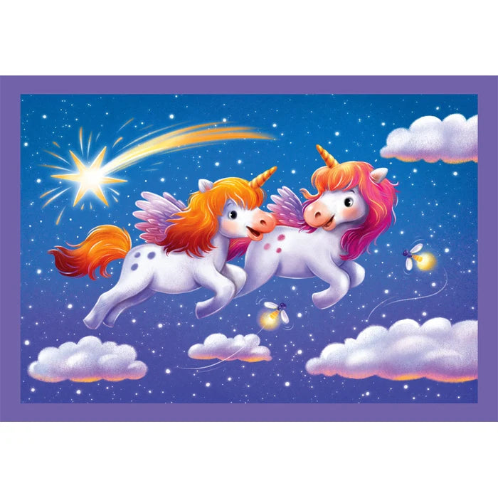 Rompecabezas 4 En 1 Unicornios Clementoni Para Niños