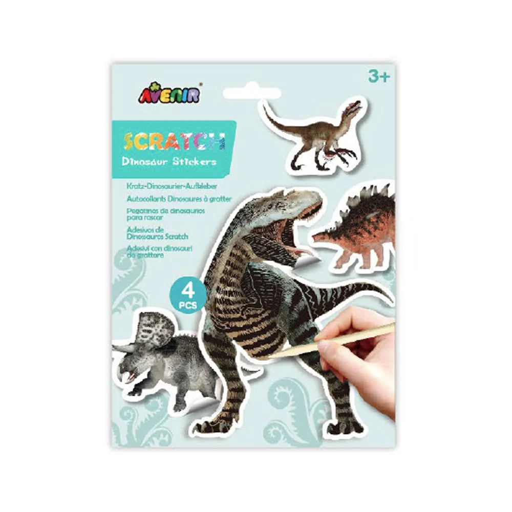 Juego Stickers Dinosaurios Para Rascar Niños
