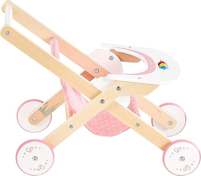 Cochecito Para Muñecas De Madera Para Niñas