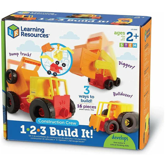 Juego De Construcción Vehículos 1 2 3 Para Niños