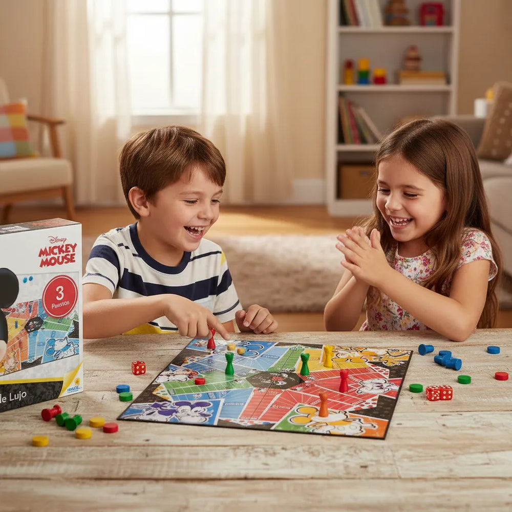 Juego De Mesa Parqués De Lujo Mickey Mouse