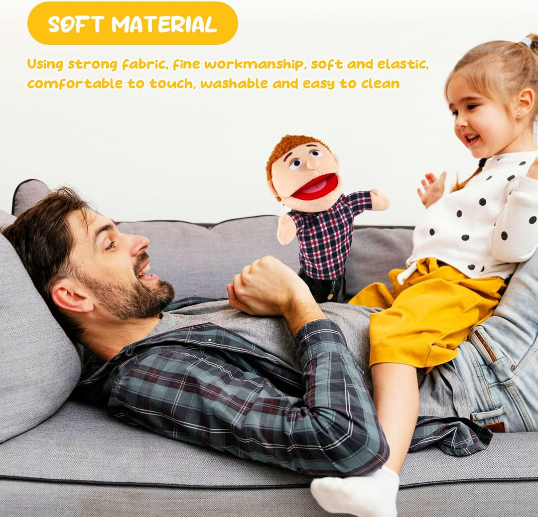 Juguete Títere Marioneta Papá Camisa Cuadros Para Niños