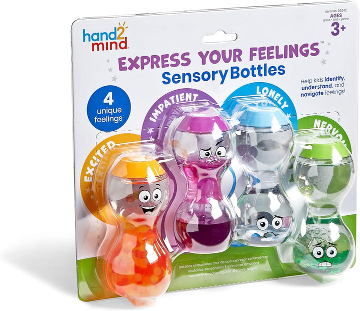 Juego Botellas Sensoriales Emocionales Para Niños
