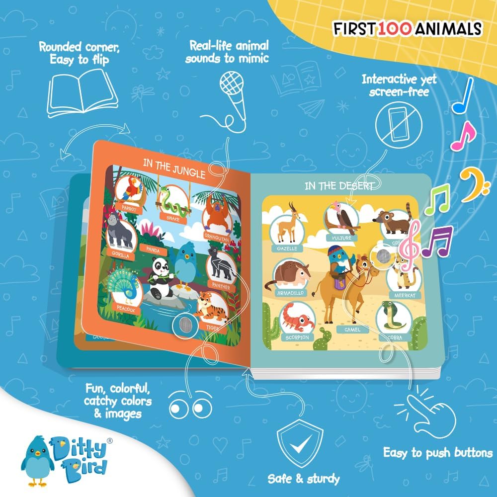 Libro Interactivo First 100 Animals Sonidos Niños