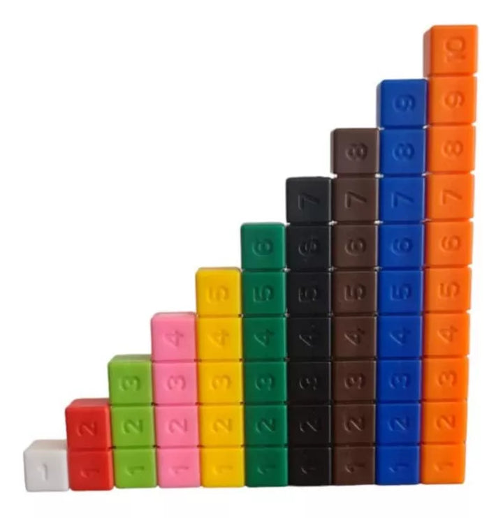 Set Didáctico Regletas Numéricas 100 piezas Para Niños