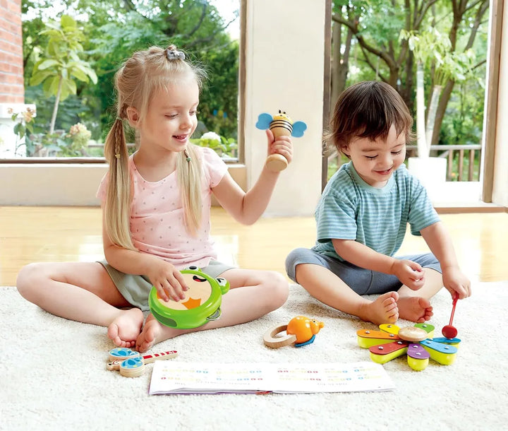 Juego Set Musical 5 En 1 En Madera Para Niños