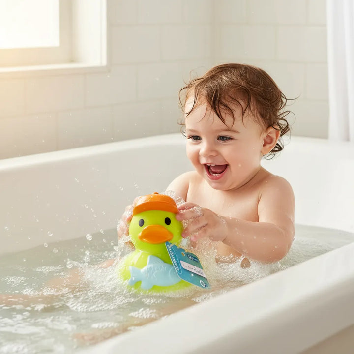 Juguete Patito De Baño Infantino Pescador Para Bebés Niños