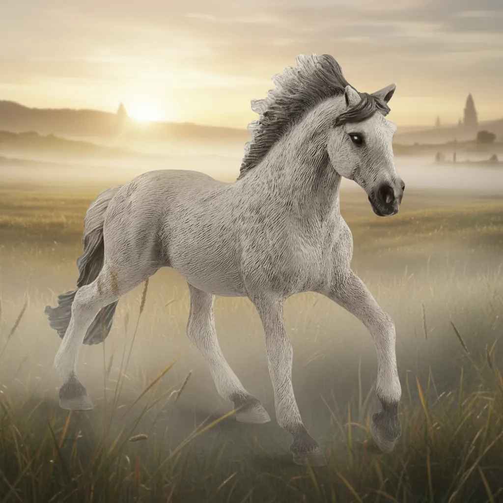 Figura Animales Caballo Sorraia Mustang Pintado A Mano