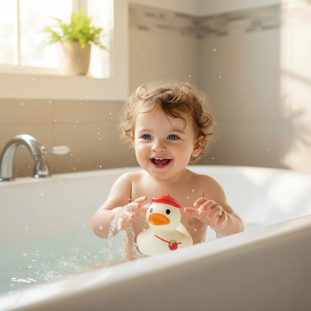 Juguete Patito De Baño Fresa Infantino Para Bebés Niños