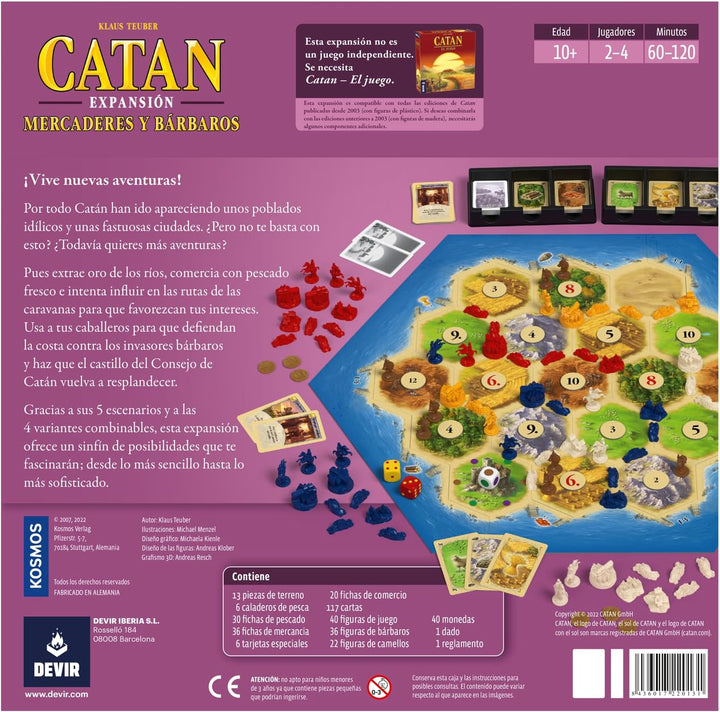 Juego Expansión Catan Mercaderes Y Barbaros Adultos