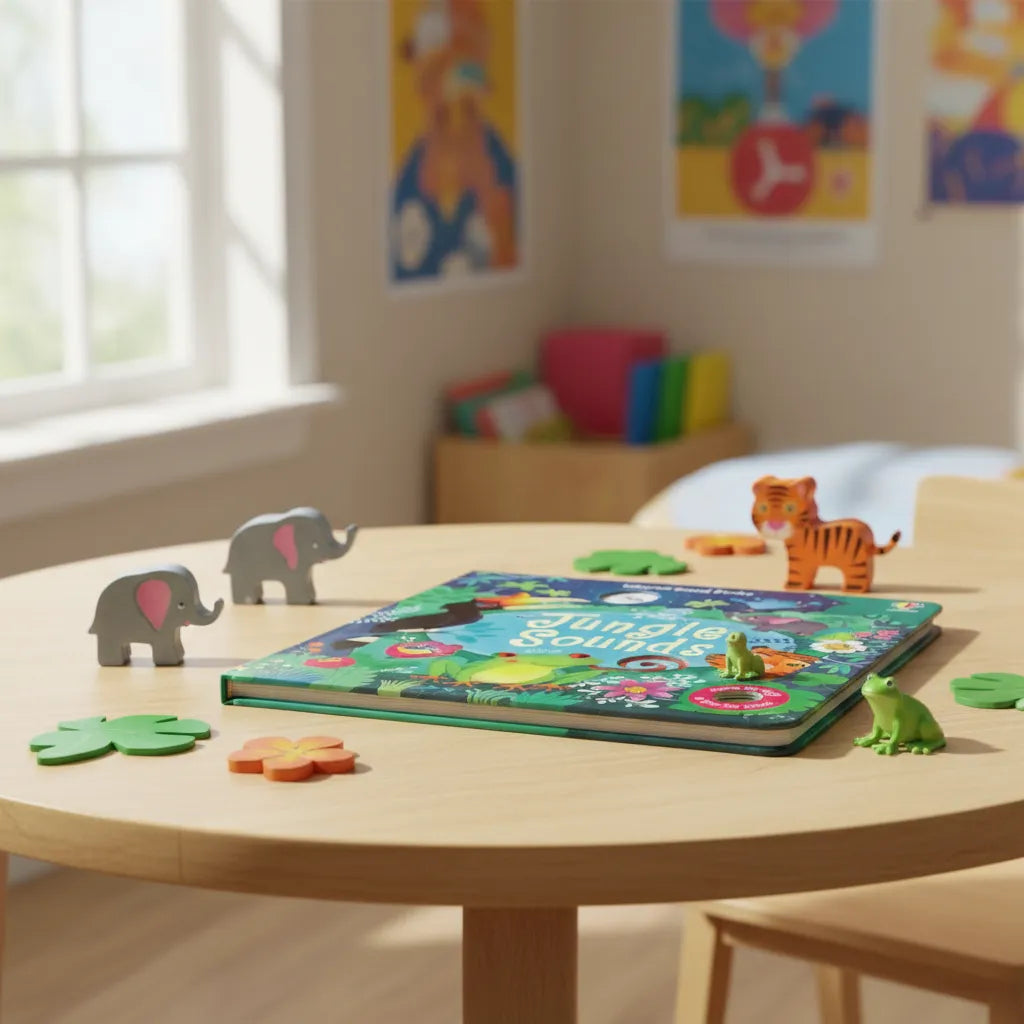 Libro Didáctico De Sonidos Jungla Interactivo Para Niños