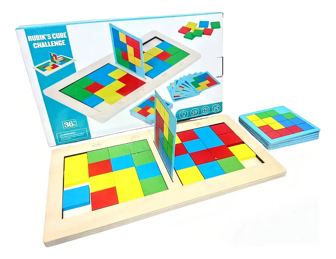 Juego De Mesa Educativo Rubik En Madera Para Niños