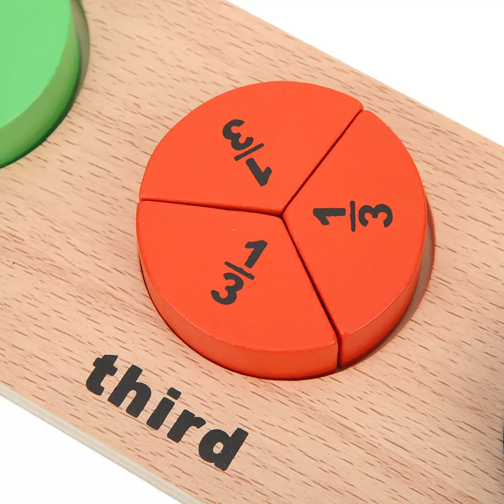 Juego Didáctico Fracciones En Madera para Niños