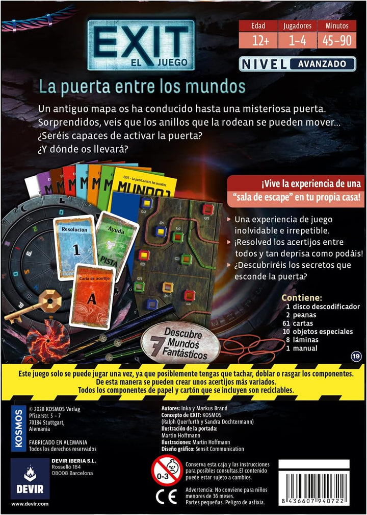 Juego De Mesa Exit La Puerta Entre Los Mundos Adultos