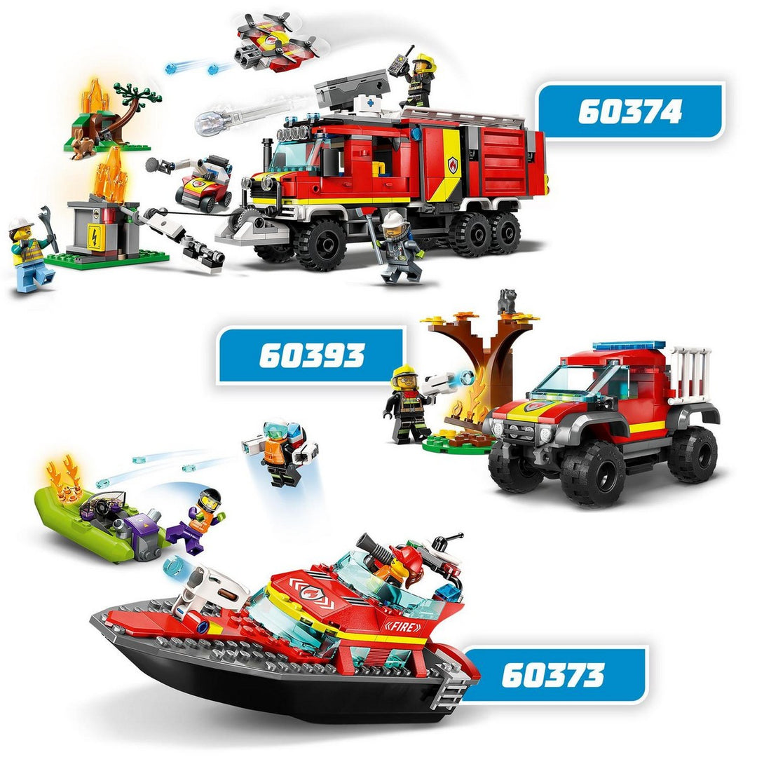 Juguete Lego Lancha De Rescate Contra Incendios 144 Piezas