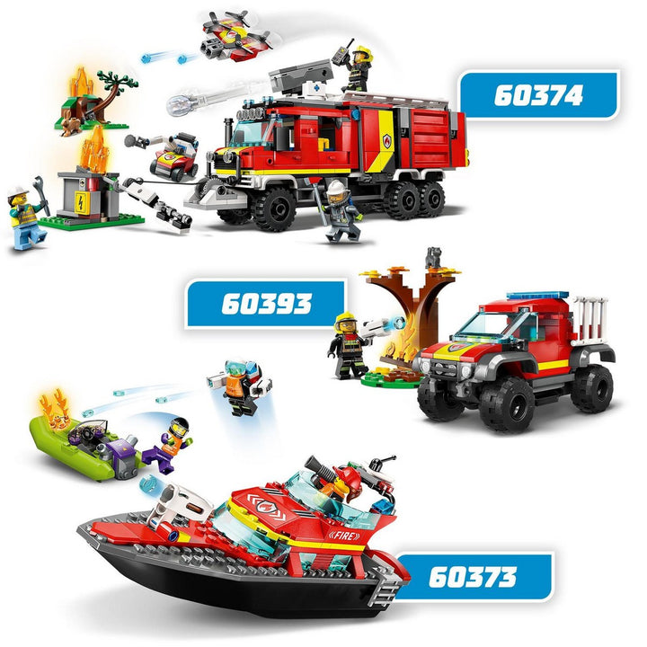 Juguete Lego Lancha De Rescate Contra Incendios 144 Piezas
