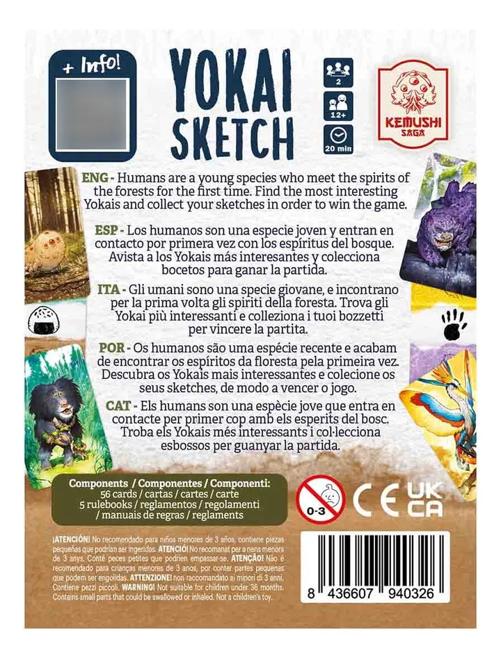 Yokai Sketch Juego De Mesa Estrategia Rol Adultos